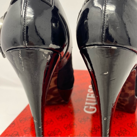 Guess Kailas suede peep toe heels - Picture 6 of 11